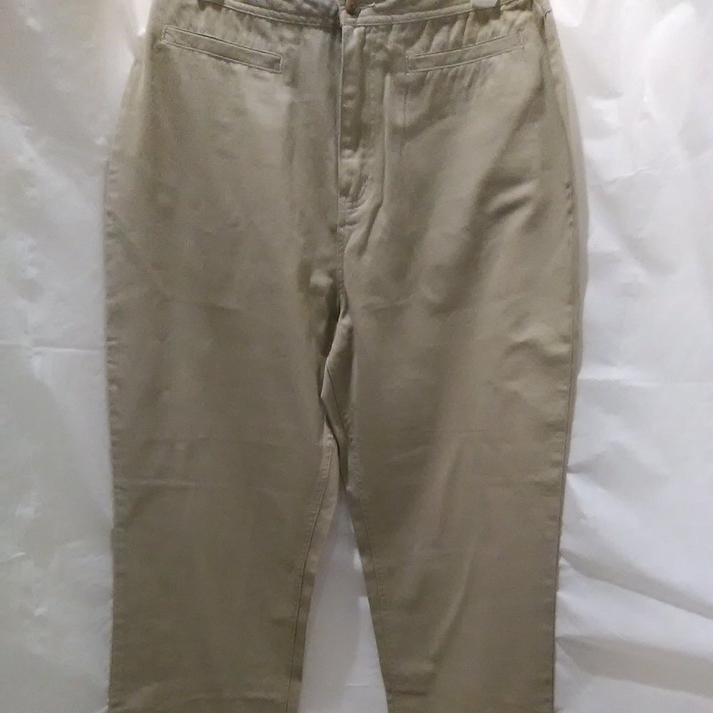 Khakis Rag Washed Comfort Women's Pants Color Beige Size 11/12